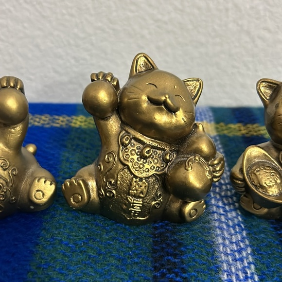 🖤NEW💕Feng Shui Lucky cat figurine set - Picture 3 of 15